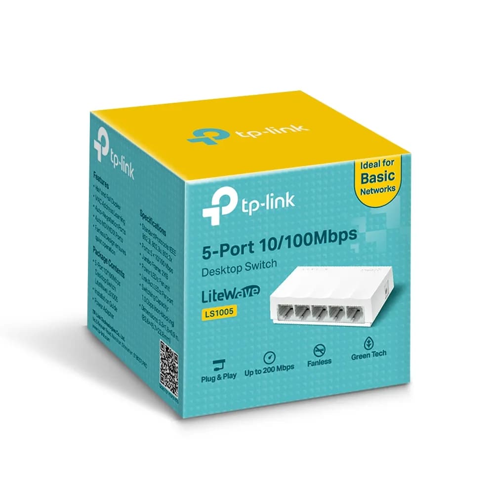 سوئیچ شبکه ۵ پورت 10/100Mbps تیپیلینک مدل LS1005